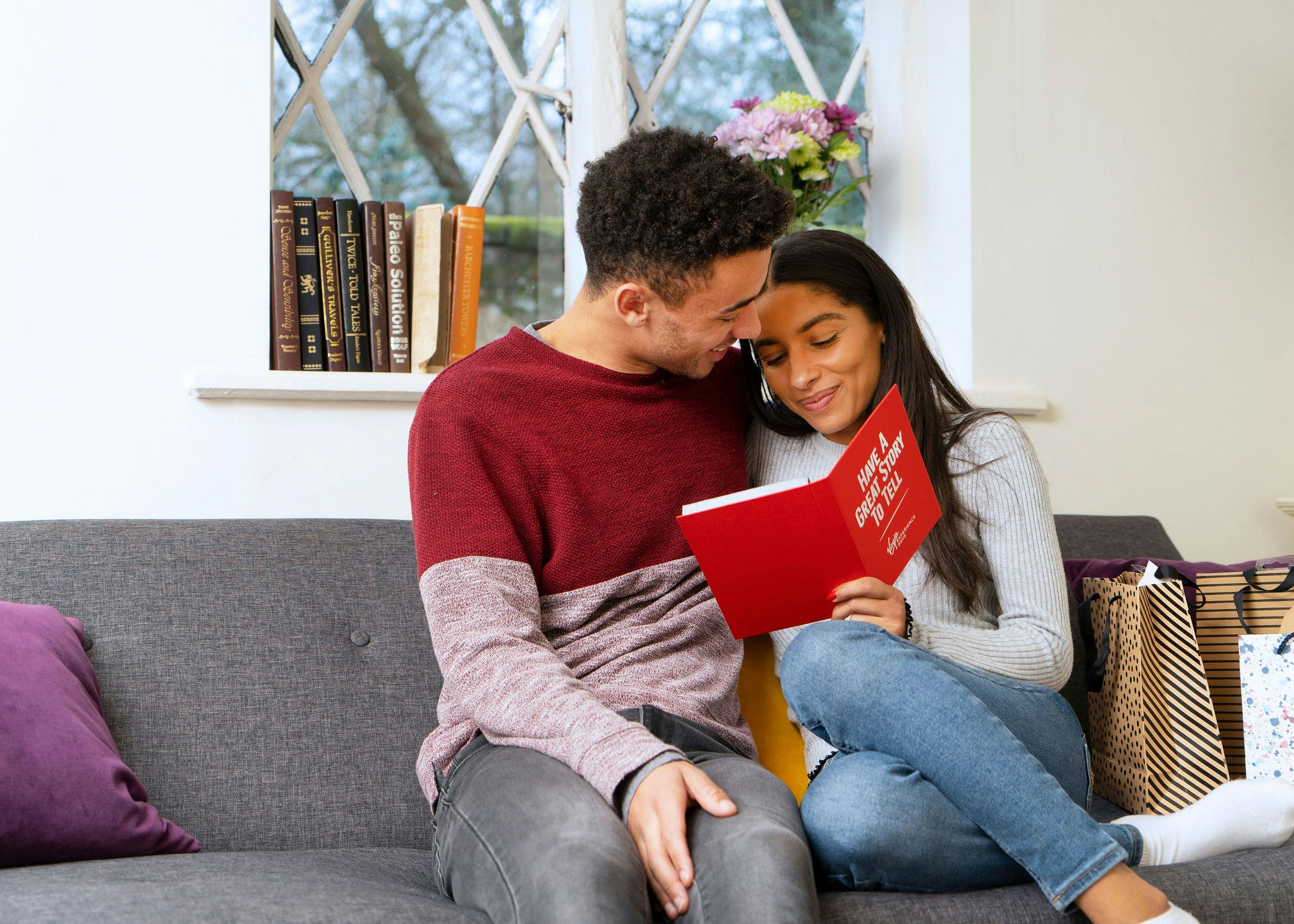 Couple passionate with stunning views